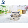 Dog Slow Food Feeder Decal Ceramic Pet Bowl